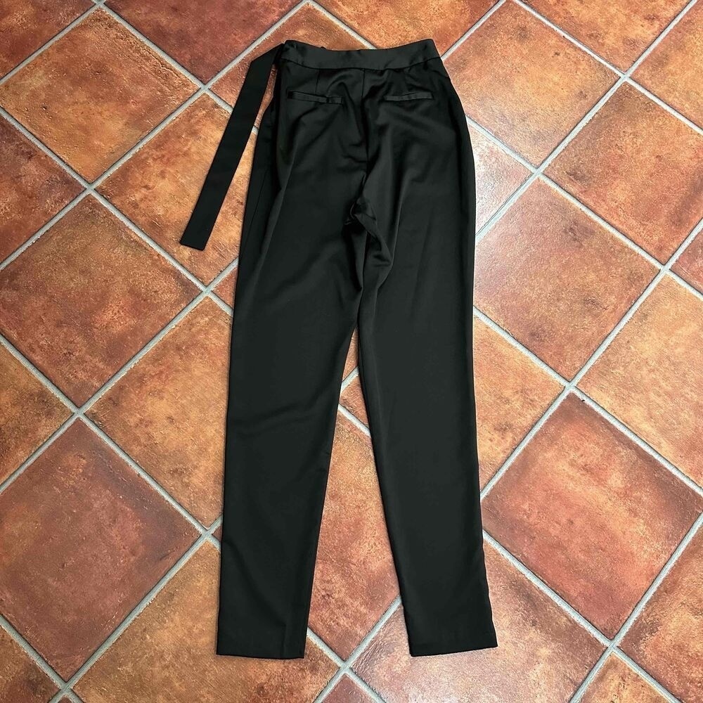 NWT Lavish Alice Black High-Waisted Tailored Trousers Size Extra Small - Picture 7 of 15
